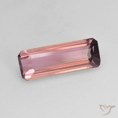 Turmalina Laranja Rosa Natural 1.28ct, Corte Octógono / Esmeralda, VS