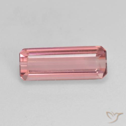 1.54ct Natural Rosa Laranja Profundo Turmalina, Corte Esmeralda, VS