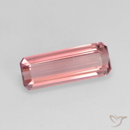 Turmalina Rosa Laranja Profundo Natural 1.54ct, Corte Octógono / Esmeralda, VS