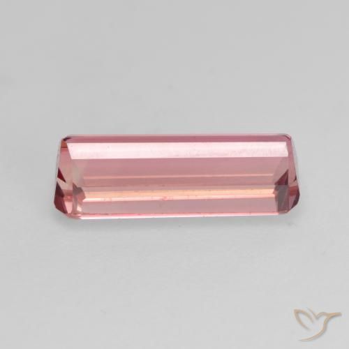 Turmalina Rosa Laranja Profundo Natural 1.54ct, Corte Octógono / Esmeralda, VS