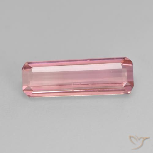 1.45ct Natural Luz rosa Turmalina, Corte Esmeralda, VS