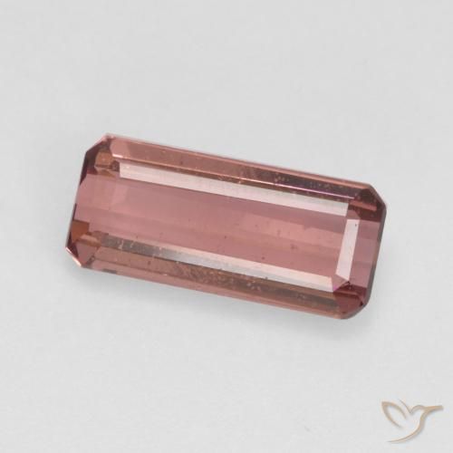 1.19ct Natural rosa médio Turmalina, Corte Esmeralda, SI
