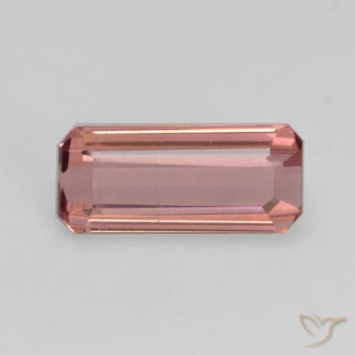 1.21ct Natural Laranja Rosa Turmalina, Corte Esmeralda, VS-SI