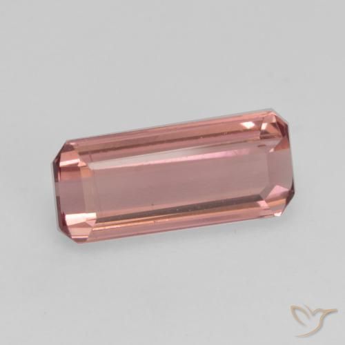 Turmalina Laranja Rosa Natural 1.21ct, Corte Octógono / Esmeralda, VS-SI