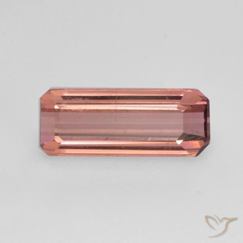 1.22ct Natural rosa médio Turmalina, Corte Esmeralda, VS-SI