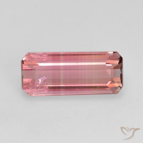 1.16ct Natural Laranja Rosa Turmalina, Corte Esmeralda, VS-SI
