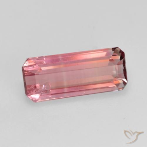 Turmalina Laranja Rosa Natural 1.16ct, Corte Octógono / Esmeralda, VS-SI