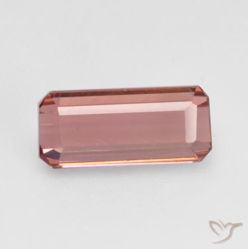 1.37ct Natural rosa médio Turmalina, Corte Esmeralda, VVS-VS