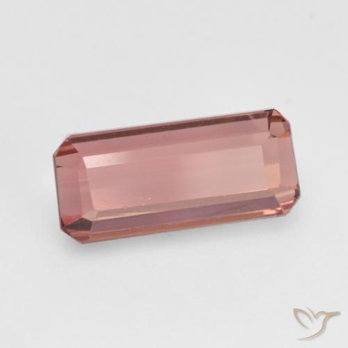Turmalina rosa médio Natural 1.37ct, Corte Octógono / Esmeralda, VVS-VS