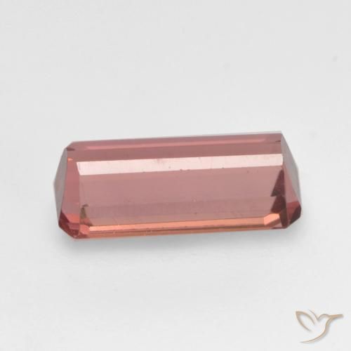 Turmalina rosa médio Natural 1.37ct, Corte Octógono / Esmeralda, VVS-VS