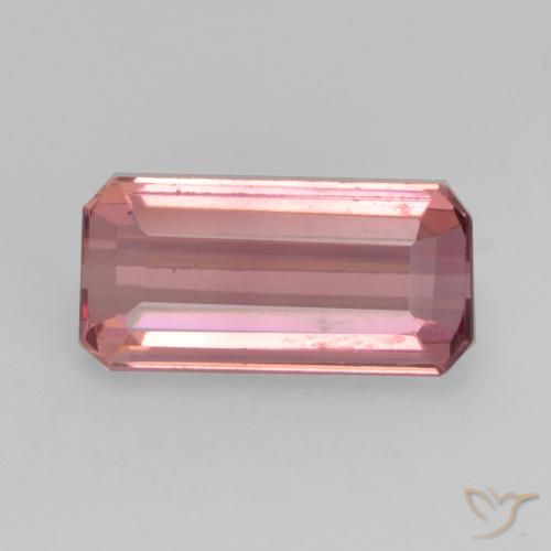 1.26ct Natural Rosa Intenso Turmalina, Corte Esmeralda, VS