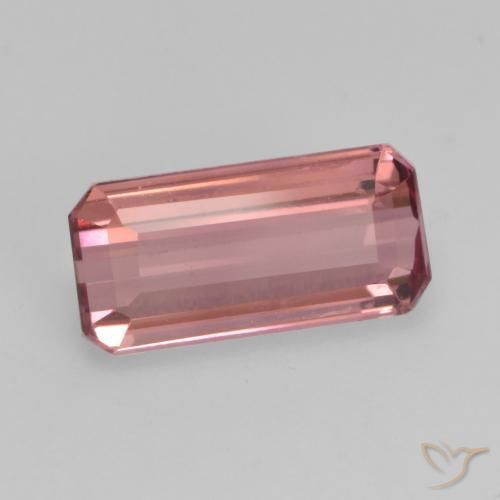 Turmalina Rosa Intenso Natural 1.26ct, Corte Octógono / Esmeralda, VS