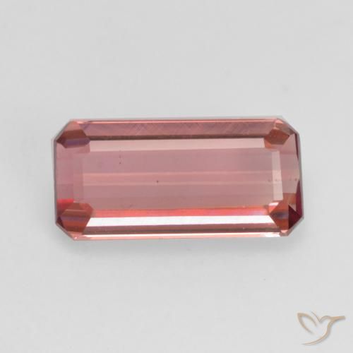 1.48ct Natural rosa médio Turmalina, Corte Esmeralda, VVS-VS