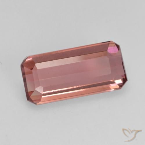 Turmalina rosa médio Natural 1.36ct, Corte Octógono / Esmeralda, VVS-VS