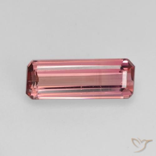 1.14ct Natural Laranja Rosa Turmalina, Corte Esmeralda, VS-SI
