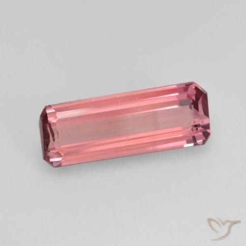 Turmalina Laranja Rosa Natural 1.14ct, Corte Octógono / Esmeralda, VS-SI