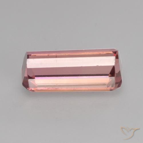 Turmalina Laranja Rosa Natural 1.44ct, Corte Octógono / Esmeralda, VVS-VS