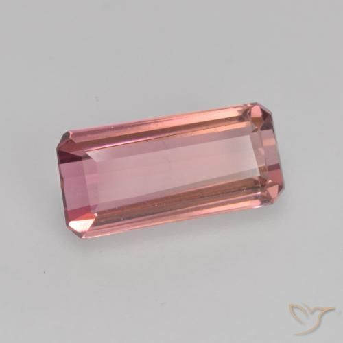 1.16ct Natural rosa médio Turmalina, Corte Esmeralda, VVS-VS