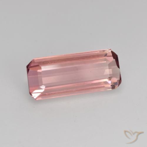 1.52ct Natural Laranja Rosa Turmalina, Corte Esmeralda, VS