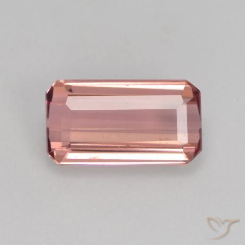 1.15ct Natural Laranja Rosa Turmalina, Corte Esmeralda, VVS-VS