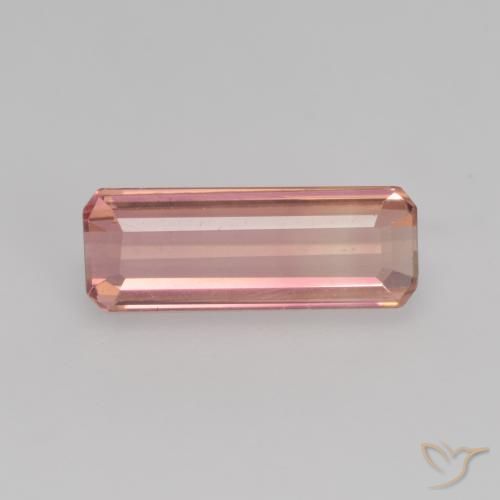 1.14ct Natural Rosa Terroso Turmalina, Corte Esmeralda, VS