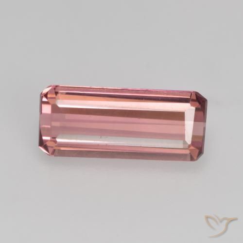 1.45ct Natural Laranja Rosa Turmalina, Corte Esmeralda, VS