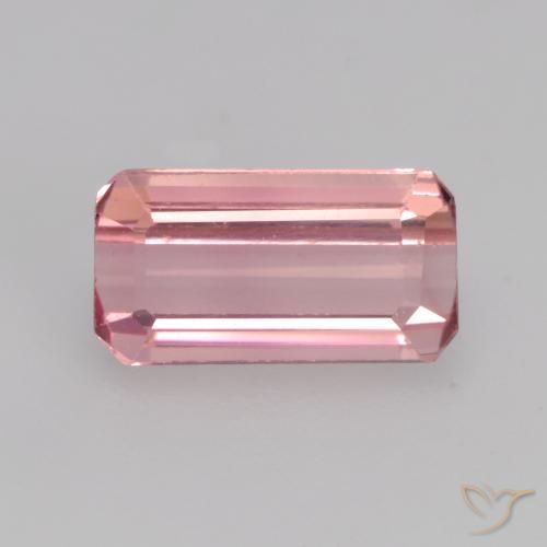 0.92ct Natural Rosa chiclete Turmalina, Corte Esmeralda, VS