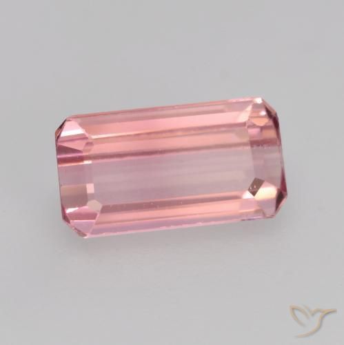 Turmalina Rosa chiclete Natural 0.92ct, Corte Octógono / Esmeralda, VS