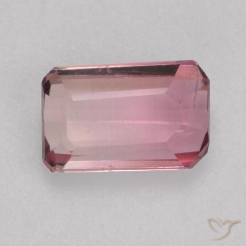 0.58ct Natural Chiclete rosa claro Turmalina, Corte Esmeralda, VS