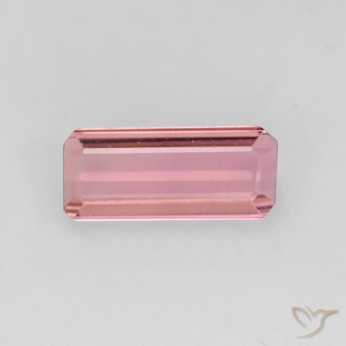 0.93ct Natural Tom Rosa Chiclete Turmalina, Corte Esmeralda, VS