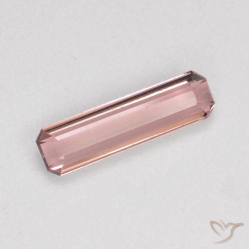0.90ct Natural rosa médio Turmalina, Corte Esmeralda, VS