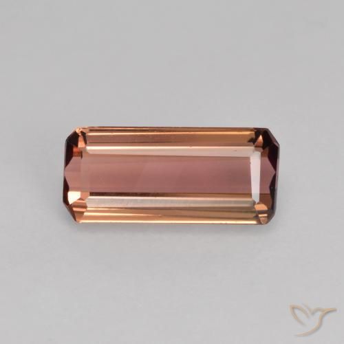 0.96ct Natural Tijolo vermelho Turmalina, Corte Esmeralda, VVS-VS