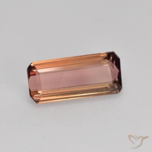 Turmalina Tijolo vermelho Natural 0.96ct, Corte Octógono / Esmeralda, VVS-VS