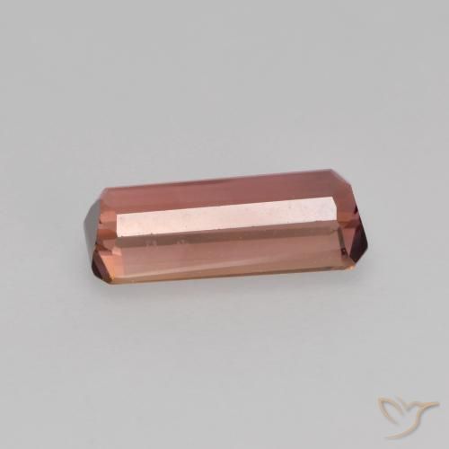 Turmalina Tijolo vermelho Natural 0.96ct, Corte Octógono / Esmeralda, VVS-VS