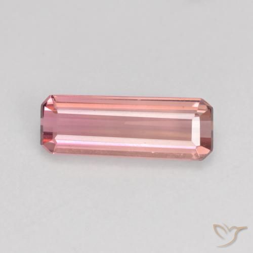 0.90ct Natural Vermelho Maçã Doce Claro Turmalina, Corte Esmeralda, VS