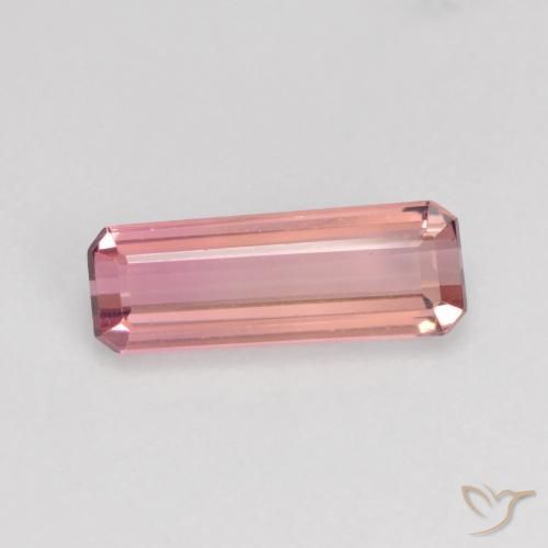 Turmalina Vermelho Maçã Doce Claro Natural 0.90ct, Corte Octógono / Esmeralda, VS