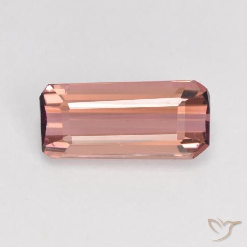 0.92ct Natural rosa rosa Turmalina, Corte Esmeralda, VS