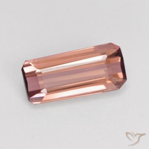 Turmalina rosa rosa Natural 0.92ct, Corte Octógono / Esmeralda, VS