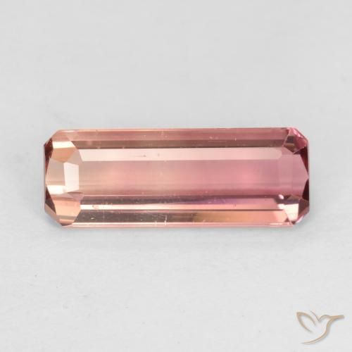 1.53ct Natural Laranja Rosa Turmalina, Corte Esmeralda, VS