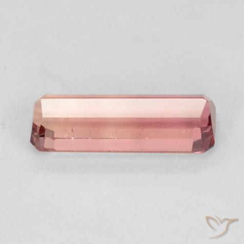 Turmalina Laranja Rosa Natural 1.53ct, Corte Octógono / Esmeralda, VS