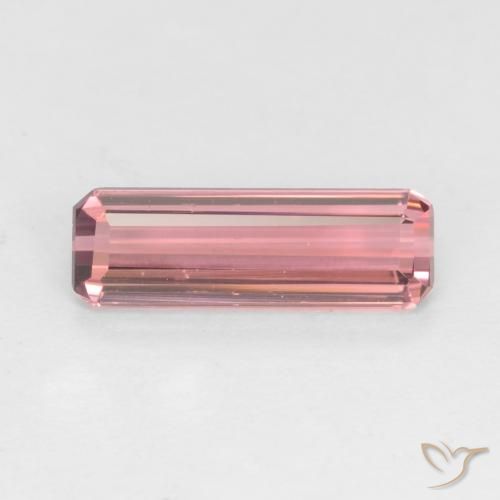 1.24ct Natural Laranja Rosa Turmalina, Corte Esmeralda, VS