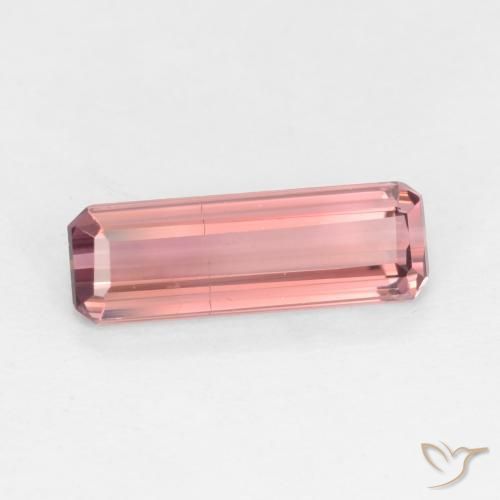 Turmalina Laranja Rosa Natural 1.24ct, Corte Octógono / Esmeralda, VS