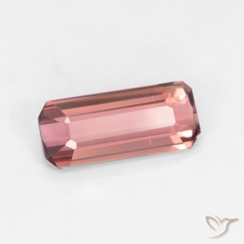 Turmalina Laranja Rosa Natural 1.37ct, Corte Octógono / Esmeralda, VS