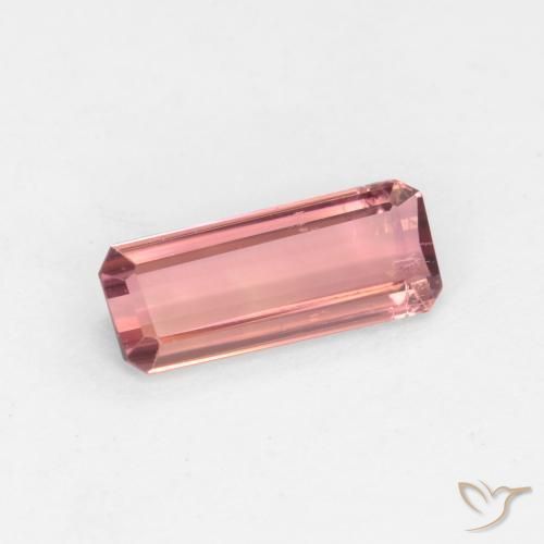 Turmalina Laranja Rosa Natural 1.14ct, Corte Octógono / Esmeralda, VS-SI