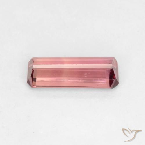 Turmalina Laranja Rosa Natural 1.14ct, Corte Octógono / Esmeralda, VS-SI