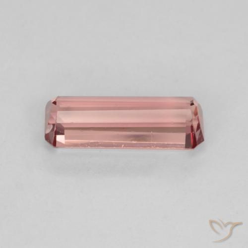 Turmalina Laranja Rosa Natural 1.02ct, Corte Octógono / Esmeralda, VS-SI