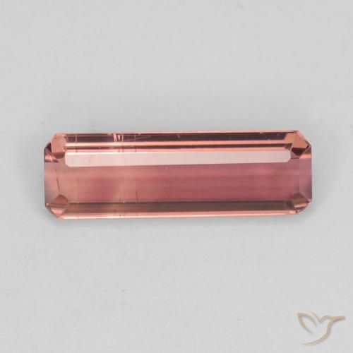 1.40ct Natural Laranja Rosa Turmalina, Corte Esmeralda, VS-SI
