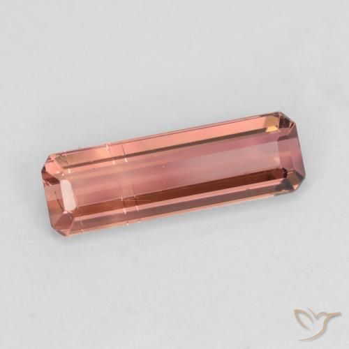 Turmalina Laranja Rosa Natural 1.40ct, Corte Octógono / Esmeralda, VS-SI
