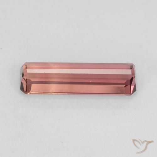 Turmalina Laranja Rosa Natural 1.40ct, Corte Octógono / Esmeralda, VS-SI