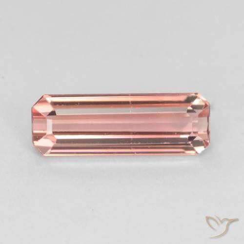 1.47ct Natural Rosa Terroso Turmalina, Corte Esmeralda, VS-SI